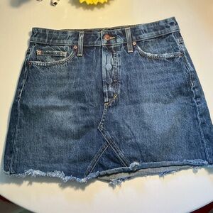 Taylor Hill For Joe’s Jeans High Rise Denim Blue Mini Skirt Size 29 Button Up